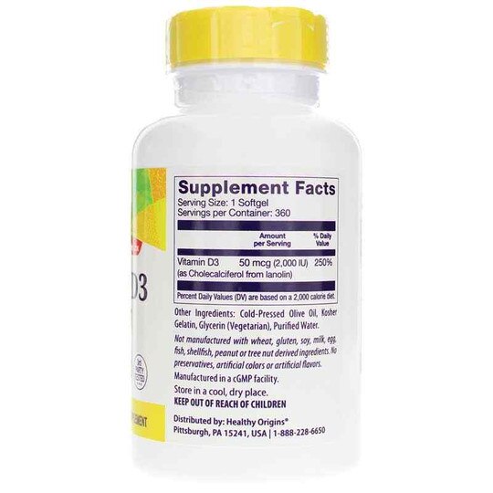 Vitamin D3 2000 IU (50mcg), HLO